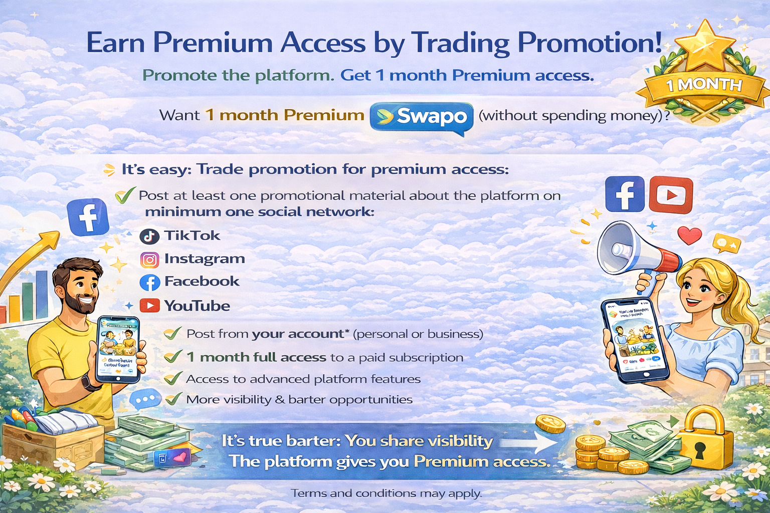 Premium Access via Promotion Barter